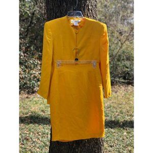 Yellow Jacket and Skirt Suit